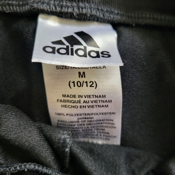 Adidas Girls Pink Black Stripe Jogger Pants Size Medium 10/12 - Picture 3 of 3